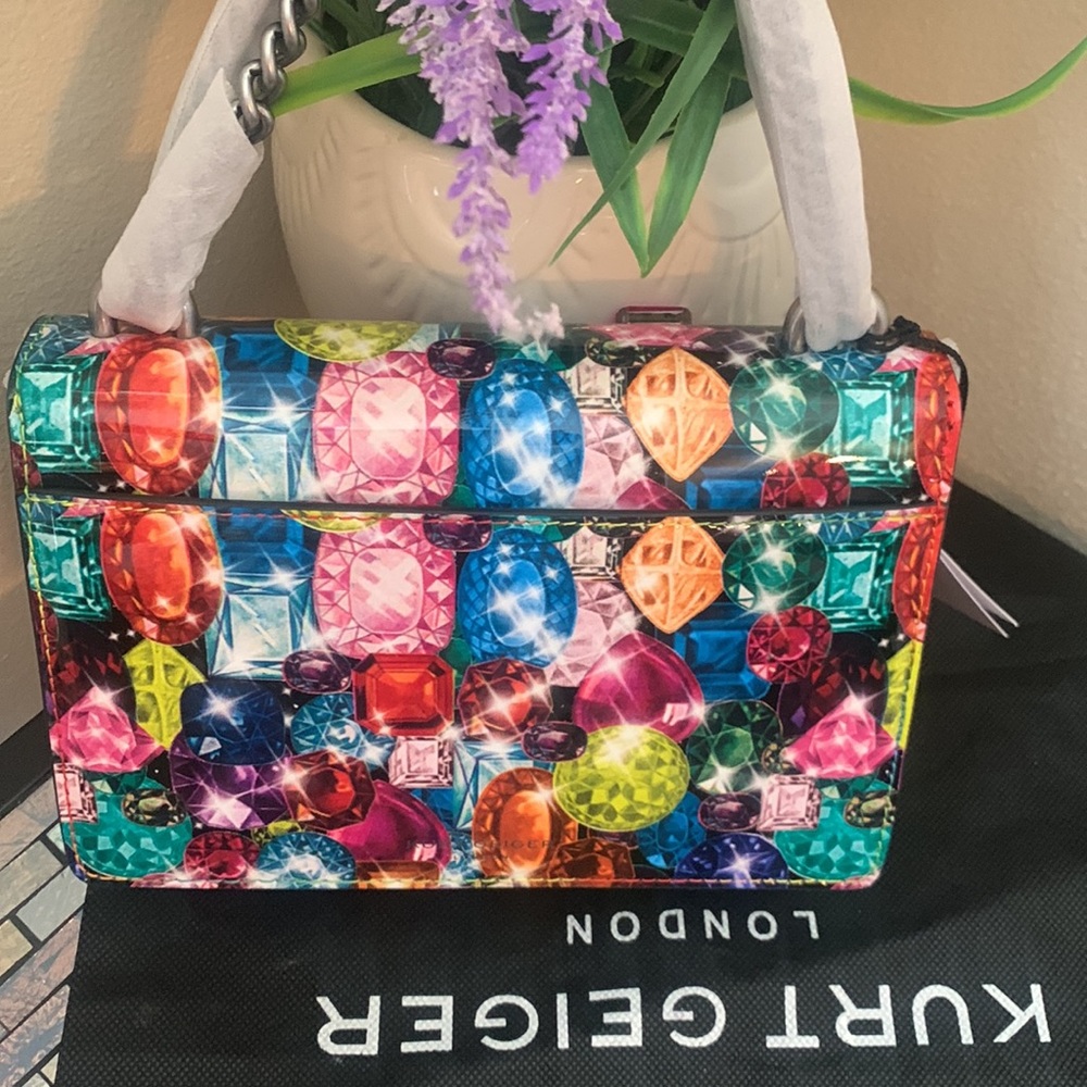 Kurt Geiger London Small Shoreditch Embellished Leather Crossbody Bag - Picture 12 of 17